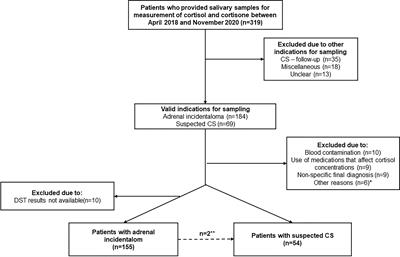 The diagnostic value of salivary cortisol and salivary cortisone in patients with suspected hypercortisolism